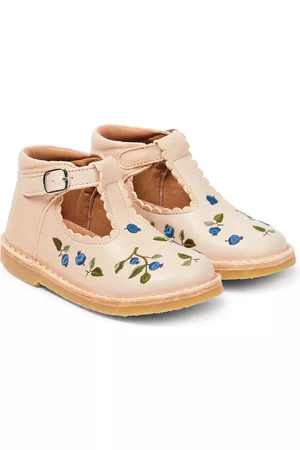 Petit Nord Mädchen Sandalen - Bestickte Schuhe aus Leder
