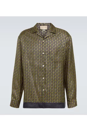 Gucci Herren Freizeit Hemden - Hemd aus Seide