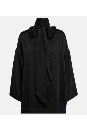 Saint Laurent Damen Langarm Blusen - Schluppenbluse