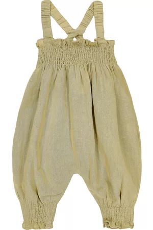 Donsje Baby Bodys - Baby Playsuit Mia aus einem Leinengemisch