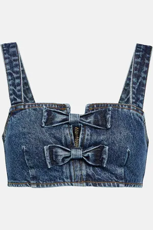 Self-Portrait Bralette aus Denim