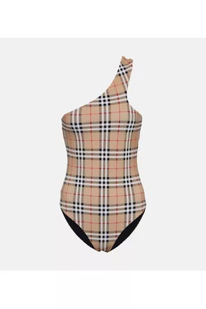Burberry Damen Vintage Badeanzüge - One-Shoulder-Badeanzug Vintage Check