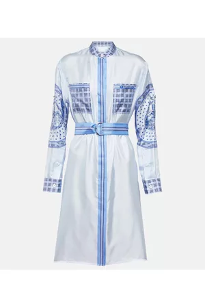 Burberry Damen Freizeitkleider - Bedrucktes Hemdblusenkleid aus Seide