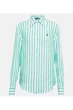 Ralph Lauren Damen Longsleeves - Hemd aus Leinen