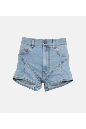 MUGLER Damen Shorts - High-Rise Jeansshorts