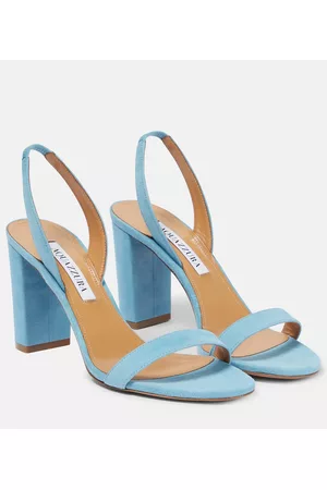 Aquazzura Damen Sandalen mit hohem Absatz - Sandalen So Nude aus Veloursleder