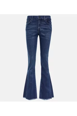 7 for all Mankind Damen High Waist Jeans - Mid-Rise Flared Jeans Bair
