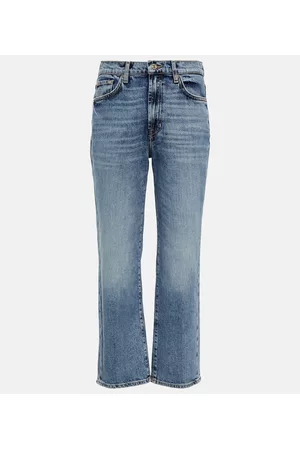 7 for all Mankind Damen Straight Jeans - Straight Jeans Logan Stovepipe