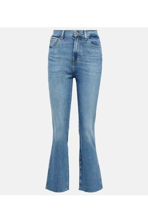 7 for all Mankind Damen Cropped Jeans - High-Rise Jeans Slim Kick