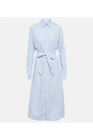Ralph Lauren Damen Freizeitkleider - Hemdblusenkleid aus Leinen und Baumwolle