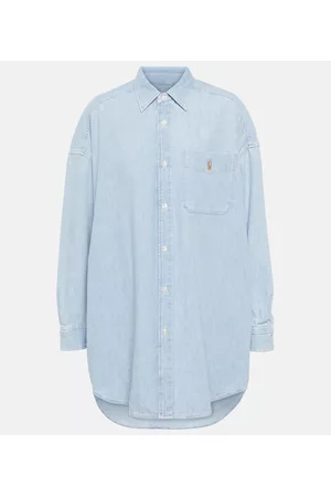 Ralph Lauren Damen Langarm Blusen - Jeanshemd