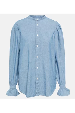 Ralph Lauren Damen Longsleeves - Bluse aus Baumwolle