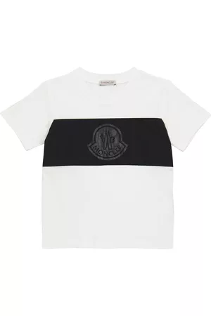 Moncler Jungen Shirts - Bedrucktes T-Shirt aus Baumwolle