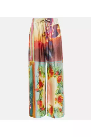 Jean Paul Gaultier Damen Weite Hosen - Bedruckte Hose aus Seide
