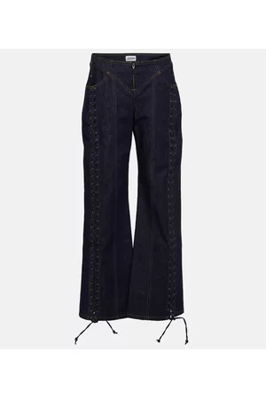 Jean Paul Gaultier Damen High Waisted Jeans - Low-Rise Jeans