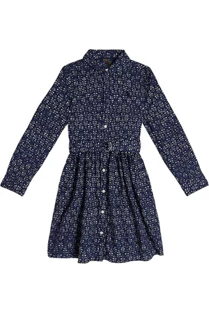 Ralph Lauren Mädchen Freizeitkleider - Bedrucktes Hemdblusenkleid aus Baumwolle