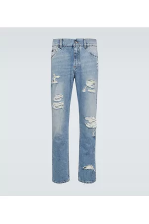 Dolce & Gabbana Herren High Waist Jeans - Mid-Rise Straight Jeans