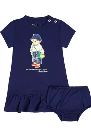 Ralph Lauren Mädchen Polokleider - Baby Set Polo Bear aus Kleid und Höschen