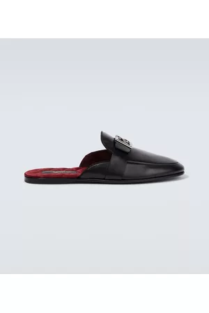 Dolce & Gabbana Herren Halbschuhe - Slippers aus Leder