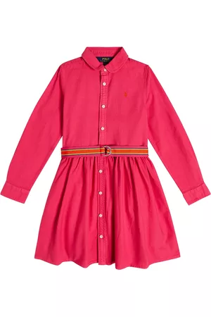 Ralph Lauren Mädchen Freizeitkleider - Hemdblusenkleid aus Baumwolle