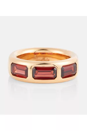 Pomellato Damen Rosegoldene Ringe - Iconica Ring aus 18kt Roségold mit Pyrop-Granaten