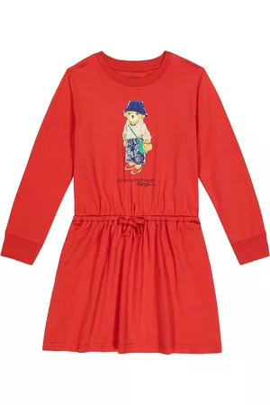 Ralph Lauren Mädchen Freizeitkleider - Kleid Polo Bear aus Baumwoll-Jersey