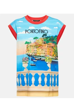 Dolce & Gabbana Damen Shirts - T-Shirt Portofino aus Baumwoll-Jersey