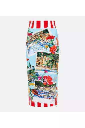 Dolce & Gabbana Damen Bedruckte Röcke - Bedruckter Midirock Portofino