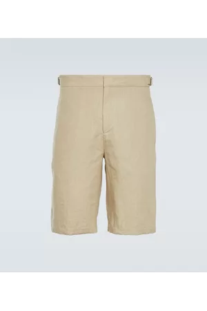 Loro Piana Herren Shorts - Bermuda-Shorts Majuro aus Leinen-Canvas