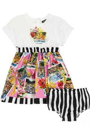 Dolce & Gabbana Baby Outfit Sets - Baby Set Portofino aus Kleid und Höschen