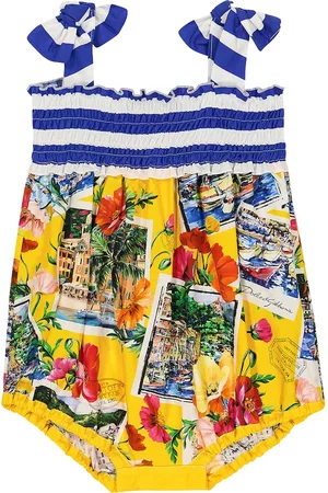 Dolce & Gabbana Baby Kleider - Baby Spieler Portofino aus Baumwollpopeline