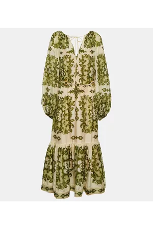 ZIMMERMANN Damen Midikleider - Midikleid Raie aus Seide