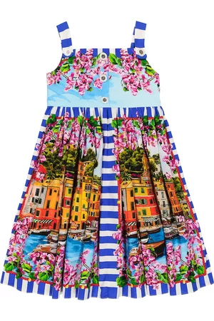 Dolce & Gabbana Mädchen Kleider - Kleid Portofino aus Baumwollpopeline