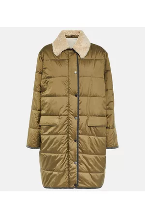 Brunello Cucinelli Damen Lammfell Mäntel - Wattierter Mantel mit Shearling