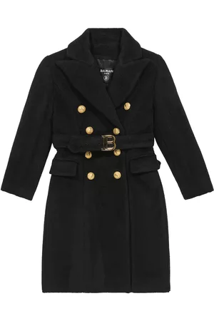 Balmain Mädchen Mäntel - Mantel aus Wolle und Mohair