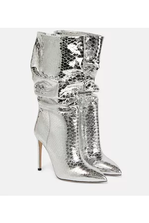 PARIS TEXAS Damen Stiefel - Stiefel aus Metallic-Leder