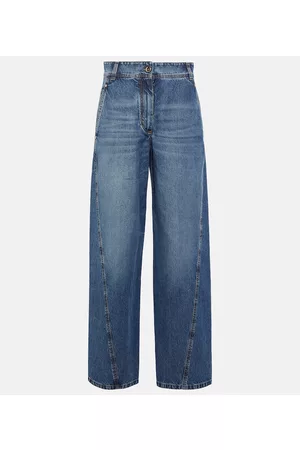 Brunello Cucinelli Damen High Waisted Jeans - Wide-Leg Jeans