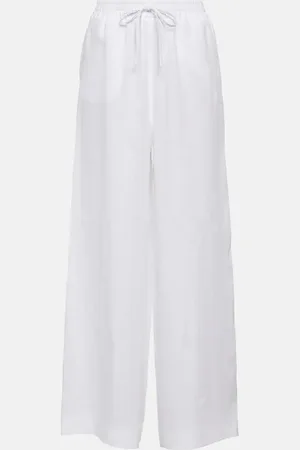 Loro Piana Weite High-Rise-Hose aus Leinen