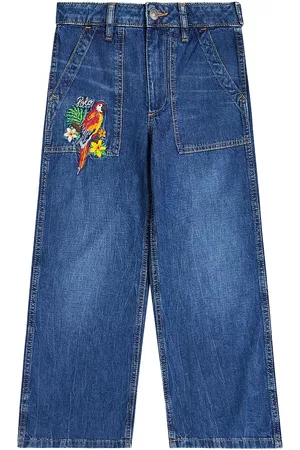 Ralph Lauren Mädchen Cropped Jeans - Bestickte Jeans