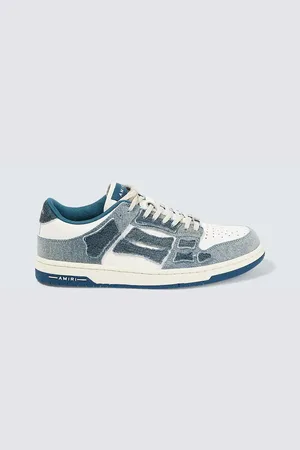 AMIRI Sneakers Skel Top Low aus Denim und Leder