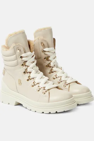 Bogner Schnürstiefel aus Leder mit Shearling