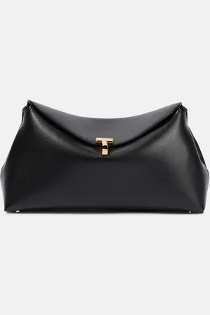 Totême Clutch T-Lock Small aus Leder