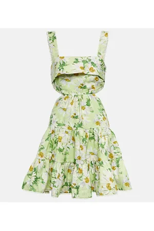 ALÉMAIS Alémais Bedrucktes Minikleid Astra aus Leinen