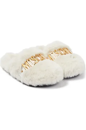 Moschino Slippers aus Faux Fur