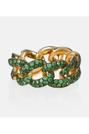 Shay Ring Essential aus 18kt Gelbgold mit Granat