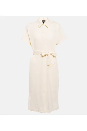 A.P.C. Midikleid aus Baumwolle