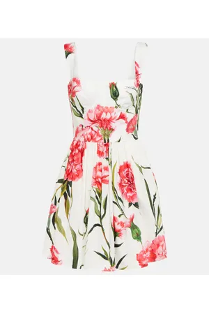 Dolce & Gabbana Bedrucktes Minikleid aus Baumwolle