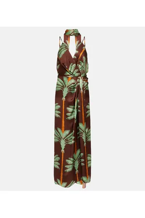 JOHANNA ORTIZ Besticktes Maxikleid aus Seide