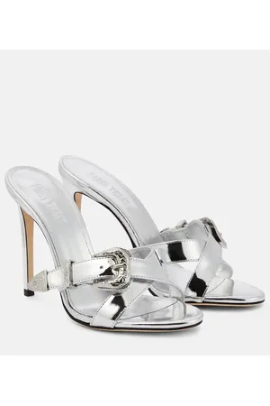 PARIS TEXAS Sandalen Regina 105 aus Metallic-Leder