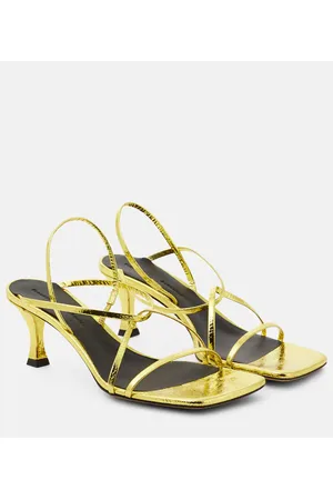 Proenza Schouler Slingback-Sandalen 60 aus Metallic-Leder